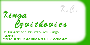 kinga czvitkovics business card